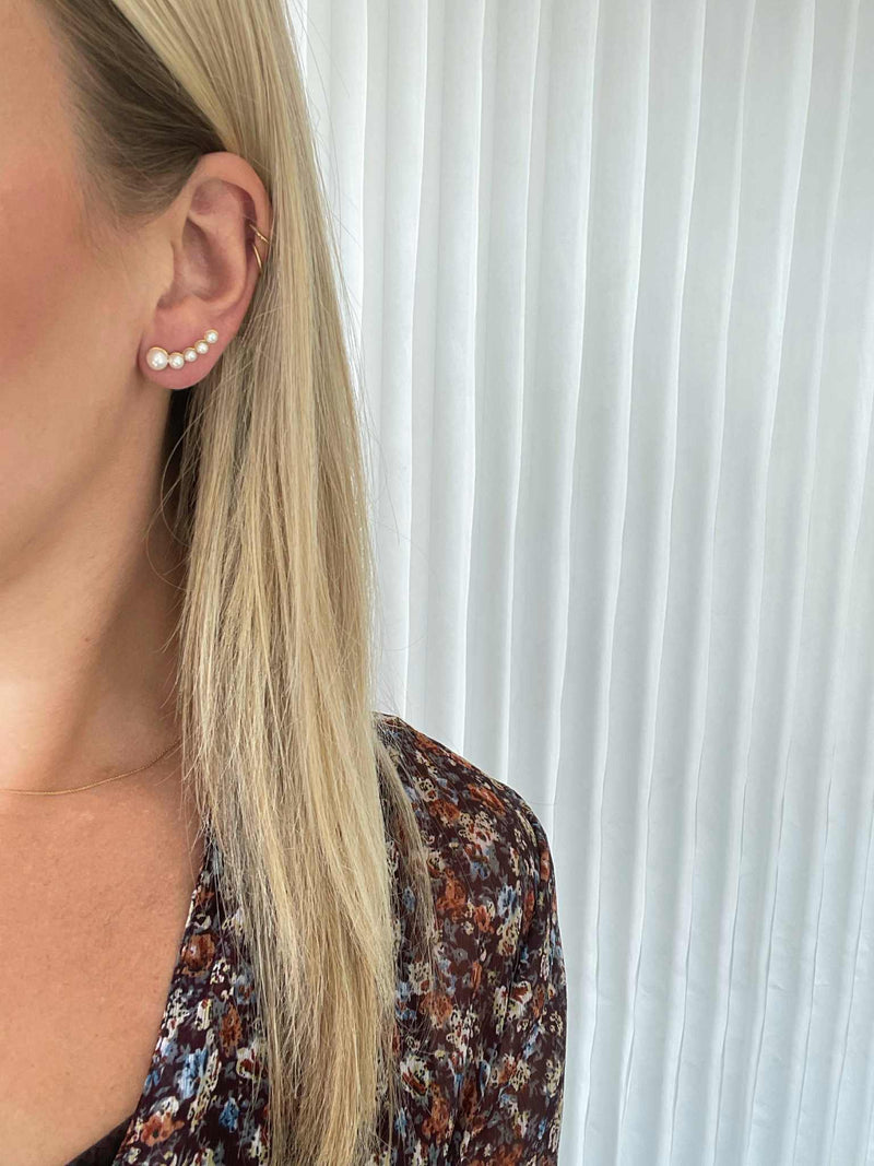 LUNA Øreringe med perler