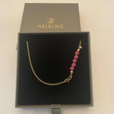 Chain with pink rhodonite