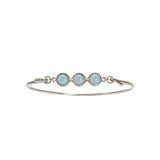 Bangle with aquamarine Koulè top