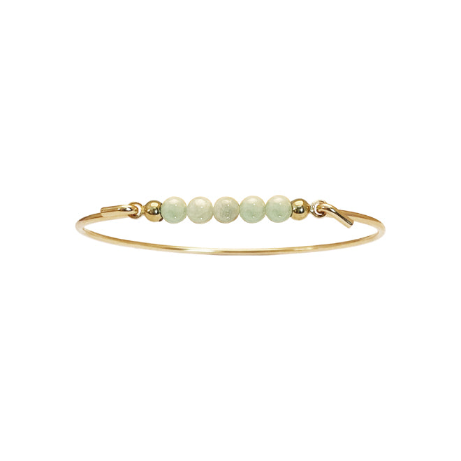 Bangle with Burma Jade top