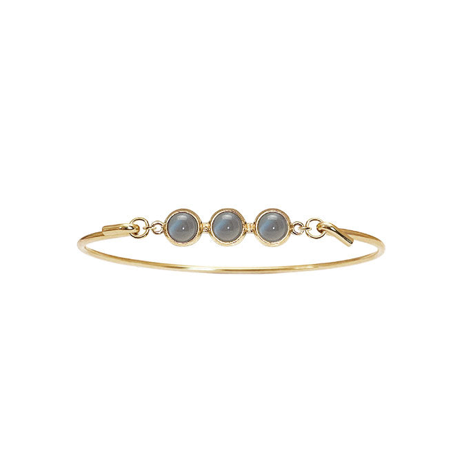 Bangle with grey moonstone Koulè top