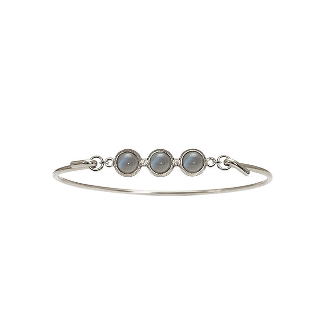 Bangle with grey moonstone Koulè top