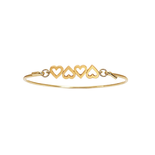 Bangle with hearts top