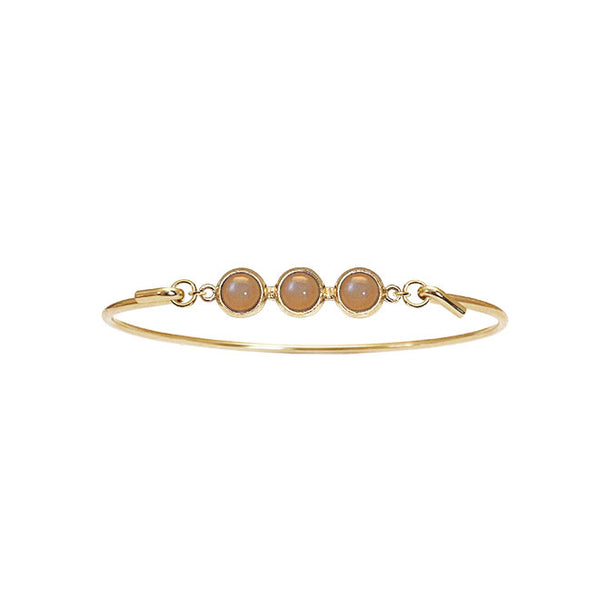 Bangle with peach moonstone Koulè top