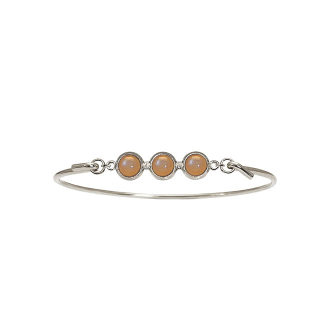 Bangle with peach moonstone Koulè top