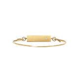 Bangle with signet top with diamond