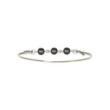 Bangle with black diamond top