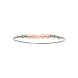 Multi armring i silver med Rosenkvarts topp
