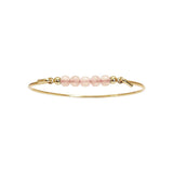 Multi armring i silver med Rosenkvarts topp