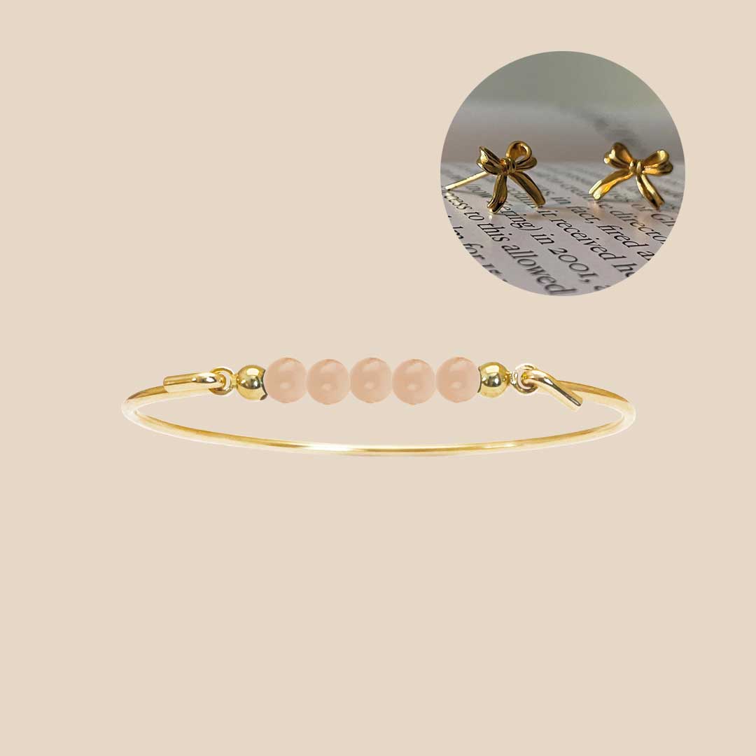 Bangle Peach Moonstone with free gift