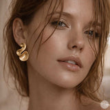 Elara earrings wide in silver