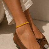 Stone anklet yellow agat