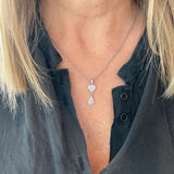 Vedhæng i hvidguld med brillanter