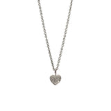 Hjerte vedhæng i hvidguld med brillanter