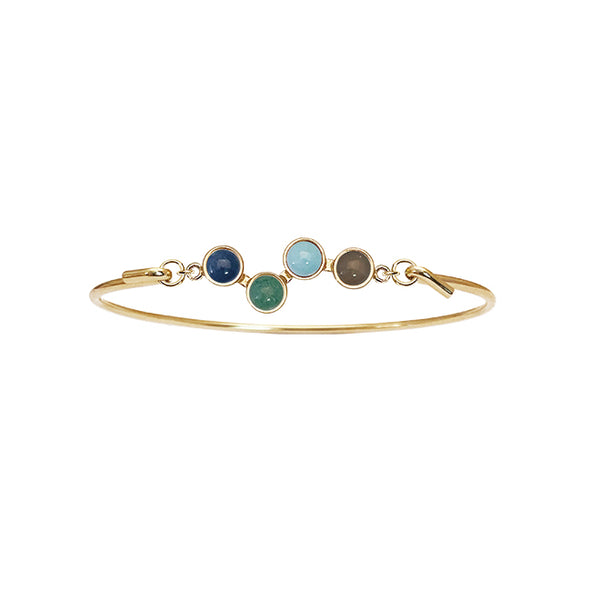 Bangle with HORIZON top blue mix