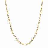 Paperclip chain silver 70 cm
