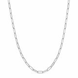 Paperclip Kette im Silber 50 cm