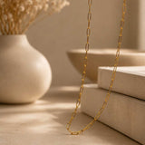 Paperclip chain silver 70 cm