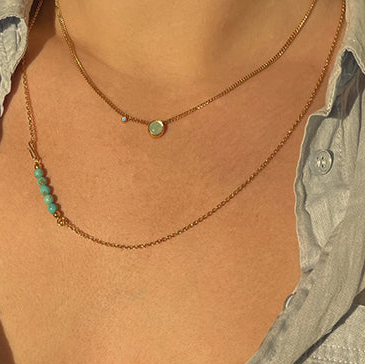 Koulè collier with turquoise and diamond