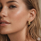 LINEA hoop earrings in silver