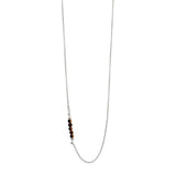 Multi chain in silver with Tiger Eye top