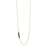 Multi chain in silver with Tiger Eye top