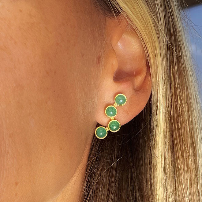 Horizon earring Green Aventurine