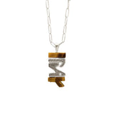 ELSK Pendant in silver with Tigereye and diamond