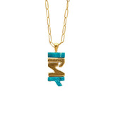 ELSK Pendant in silver with Turquoise