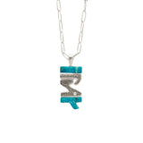 ELSK Pendant in silver with Turquoise and diamond