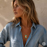 ELSK Pendant in silver with Turquoise