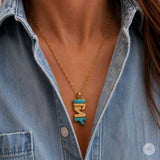 ELSK Pendant in silver with Turquoise