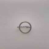 Angle ring with diamonds