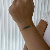 Armring med blå apatit top