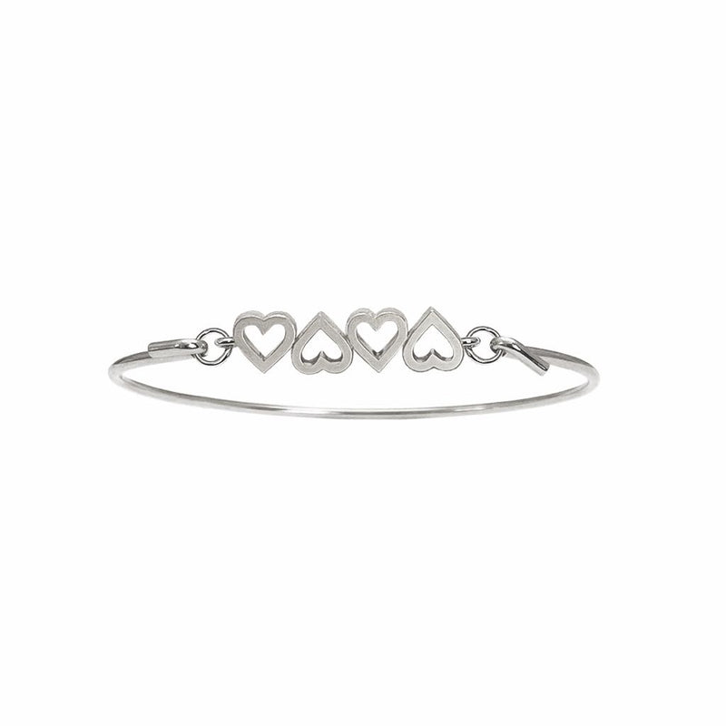 Bangle with hearts top