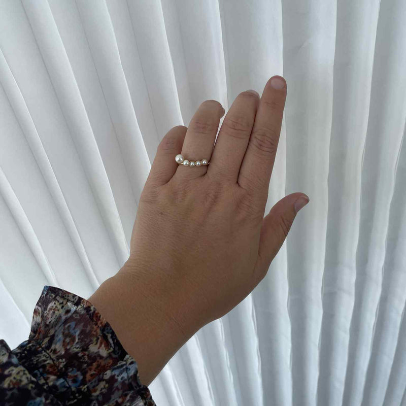 LUNA Ring med perler
