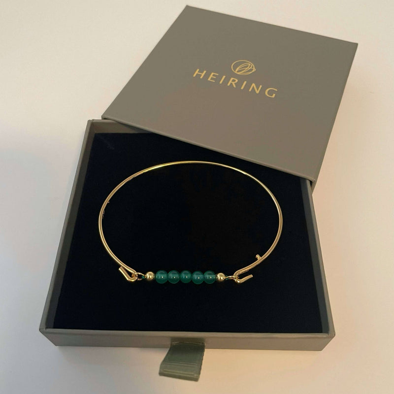 Armring med Grøn agat top