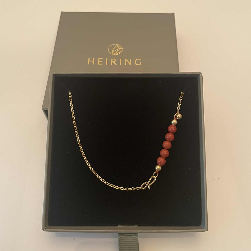 Chain with red jasper