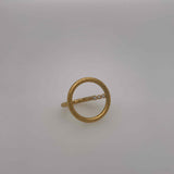 Angle ring with diamonds