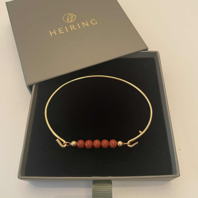 Armring med rød jasper top