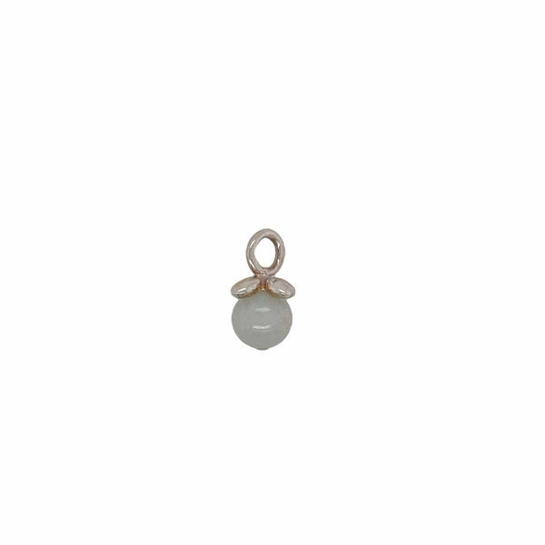 Flower pendant with burma jade
