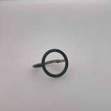 Angle ring with diamonds