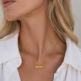 VELA collier in silver with lemon quartz