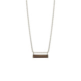 VELA collier in silver with smoky quartz
