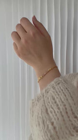 Armring med Peach månesten top