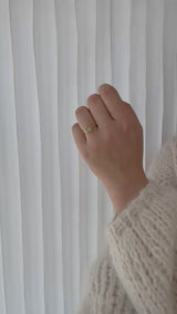 Square Ring Himmelblauer Topas