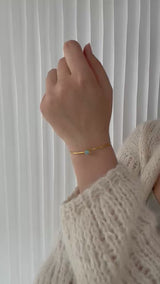 Koulè bangle with Grey moonstone