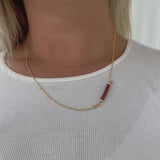 Chain with red jasper