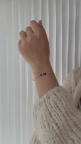 Bangle with mix Amethyst top