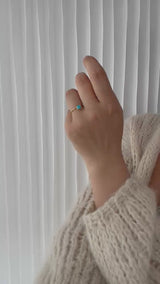 Koulè ring with turquoise and diamond